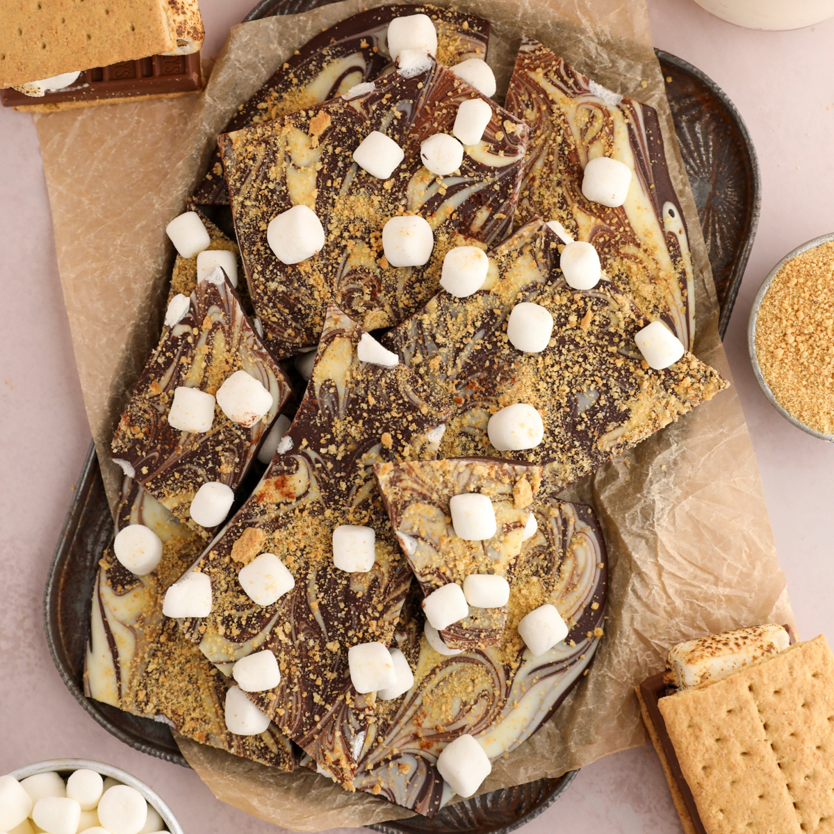 S'mores Bark - Marisa Bakes