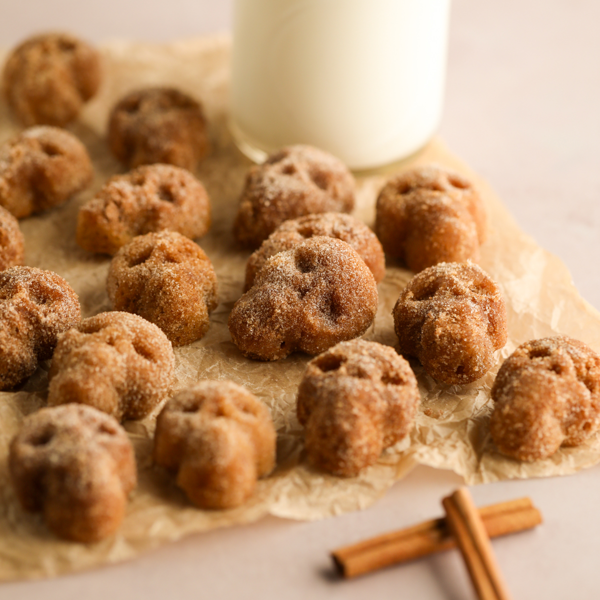 Mini Apple Cider Skull Cakes - Marisa Bakes